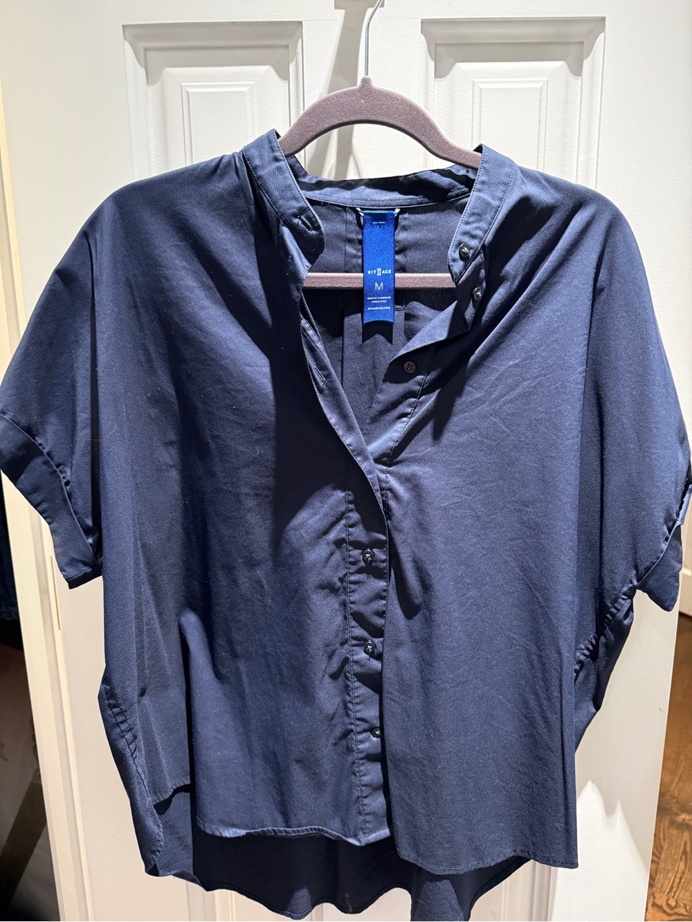 Kit and Ace Navy Short-Sleeve Button Shirt